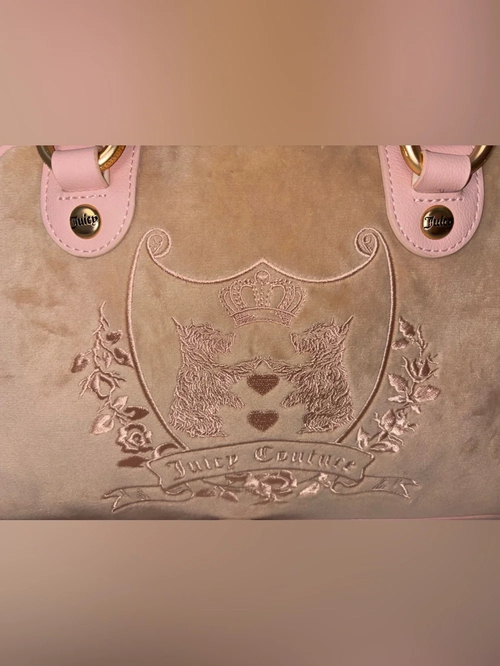 New Juicy Couture Velour Bowler Bag Y2K